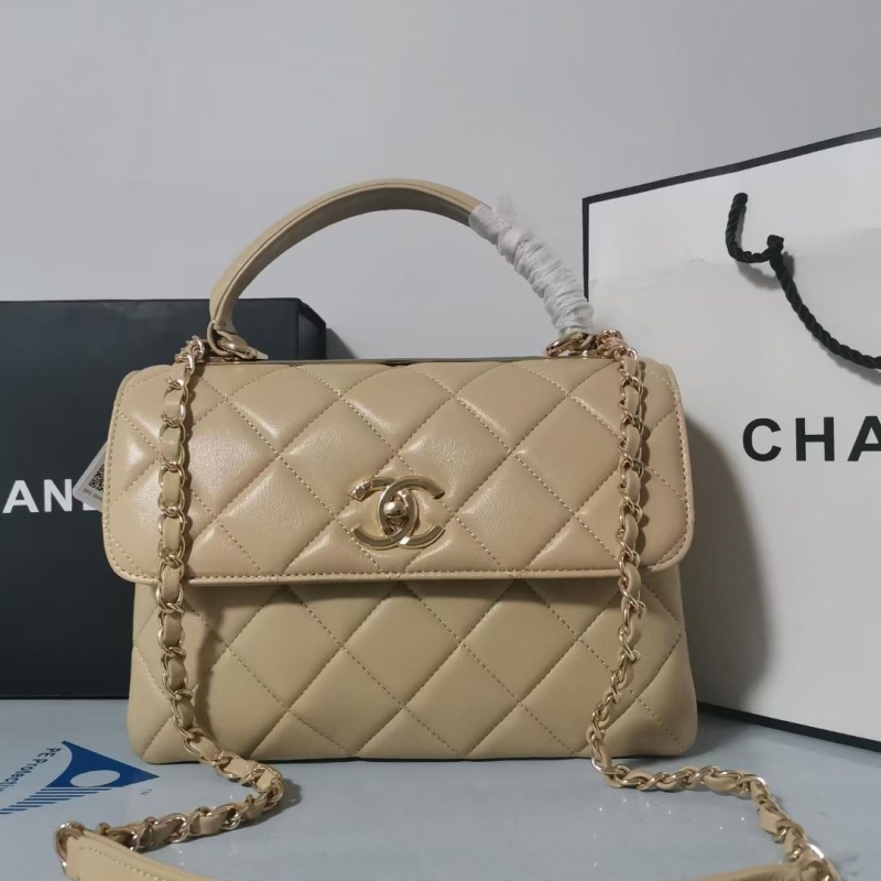 Ch*el top handle bags